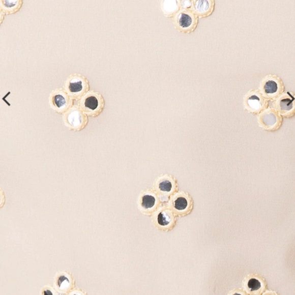 Ivory mirror work crop top - Picture 2 of 3